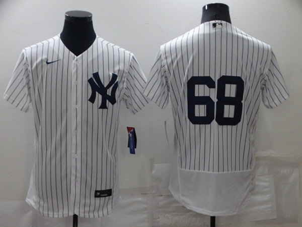 Men's New York Yankees #68 Dellin Betances White Flex Base Stitched Jersey